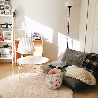 ホワイト インテリア/無印良品/プチプラインテリア/IKEA/chunky knit blanket...などのインテリア実例 - 2016-12-28 17:40:28
