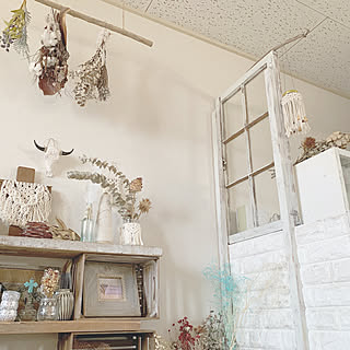 女性の、1DK、一人暮らしの「リビング」についてのインテリア実例