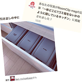 備え付け収納/キッチン収納/ゴミ箱隠し/ゴミ袋収納/ありがとうございます♡...などのインテリア実例 - 2019-07-30 12:15:37