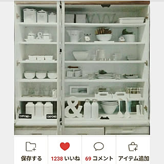 壁/天井/♥うちの人気♥/焦げ茶からホワイトへ/食器棚/食器棚リメイク...などのインテリア実例 - 2019-12-03 18:59:02