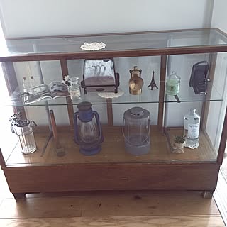 棚/アンティーク糸巻/アンティークカメラ/小瓶/IKEA...などのインテリア実例 - 2016-05-27 07:57:07