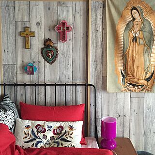 ベッド周り/メキシコ/DIY/IKEA/コラソン...などのインテリア実例 - 2016-03-26 14:18:24
