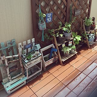 玄関/入り口/多肉ボックスDIY/みどりの雑貨屋さん/きのこは⁉︎/ウッドデッキ買い足しました...などのインテリア実例 - 2016-07-11 12:34:40