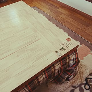 机/観葉植物/ペットと暮らす家/リメイクシート木目調のインテリア実例 - 2017-02-21 15:34:01