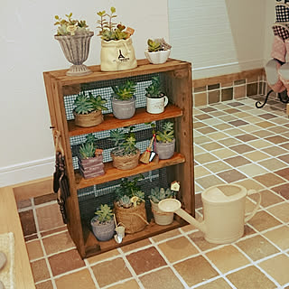 棚 植木鉢リメイクのインテリア実例 Roomclip ルームクリップ