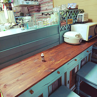 古い食器棚をリメイクのインテリア実例 Roomclip ルームクリップ