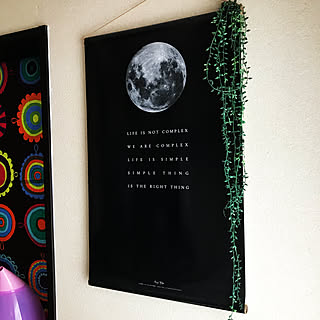 手作り雑貨/手作り/ポスターのある風景/寝室/寝室の壁...などのインテリア実例 - 2020-02-24 08:56:17