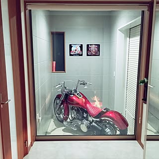 バイクガレージ ハーレーのインテリア実例 Roomclip ルームクリップ