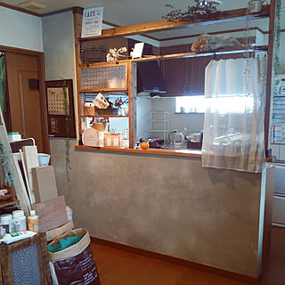 キッチン/DIY/ニッペホームプロダクツ/壁面DIY/キッチンカウンター下...などのインテリア実例 - 2018-01-21 08:31:46
