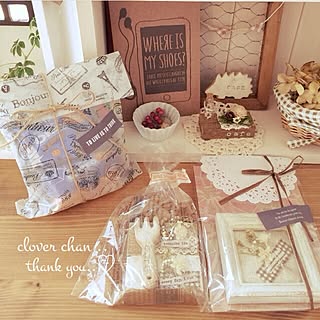 cloverちゃんからの素敵便♡/ナチュラル/棚/本当にありがとう♡/cloverちゃん♡...などのインテリア実例 - 2015-10-04 10:23:09