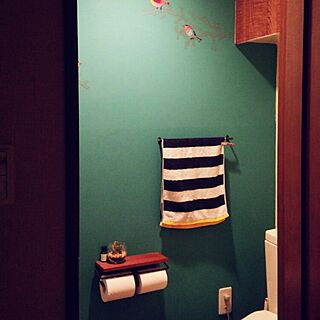 バス/トイレ/トイレ/壁をペンキで塗った人！/DIY/トイレの壁...などのインテリア実例 - 2015-12-02 22:32:54