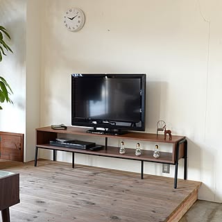 テレビ台 アイアンのおしゃれなアレンジ・飾り方のインテリア実例 オンラインストア売上 Snoopy様 unico テレビボード アイアン LUMBER リビング収納