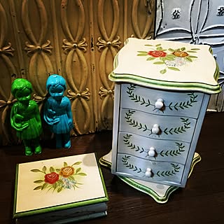 ショップチャンネル/ジュエリーチェスト/ジュエリーボックス/トールペインティング/暮らしの愛用品...などのインテリア実例 - 2016-02-28 18:49:03