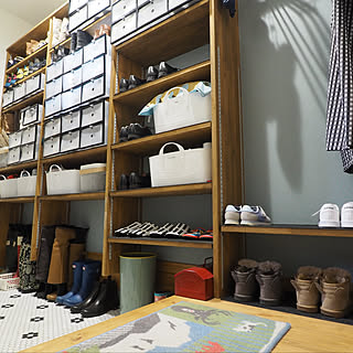 花柄タイル/収納見直し/シュークロ/シュークローク/スタックストー　スリム...などのインテリア実例 - 2020-01-22 09:05:27