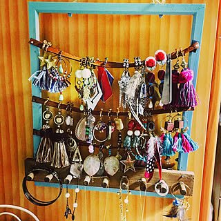棚/アクセサリー収納/アクセサリーディスプレイ/アクセサリー♡/アクセサリー見せる収納...などのインテリア実例 - 2017-08-24 10:02:09