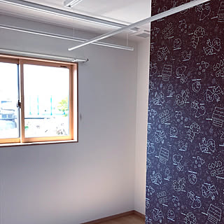 壁/天井/ホスクリーン昇降式 (操作棒タイプ)/室内に換気扇/天井は珪藻土/家事部屋...などのインテリア実例 - 2018-03-08 21:53:31
