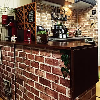 キッチン/雑誌掲載用/折りたたみカウンター/カラーボックス横置き2段/2段カラーボックス...などのインテリア実例 - 2017-05-17 00:00:46