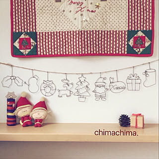 壁/天井/雑貨/クリスマス/ハンドメイド/ワイヤークラフト...などのインテリア実例 - 2017-10-08 21:47:48