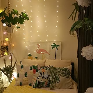 ベッド周り/常夏色❤/夏インテリア/ライトアップ/RC運営様ありがとうございます...などのインテリア実例 - 2017-05-21 20:11:35