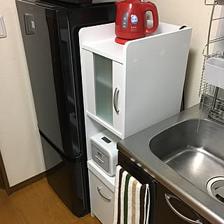 キッチン/ケトル/炊飯器台/隙間収納/食器棚...などのインテリア実例 - 2017-07-16 23:16:54