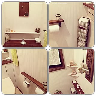 バス/トイレ/アイアンペーパーホルダー/DIY/トイレットペーパー収納のインテリア実例 - 2015-06-28 15:35:54