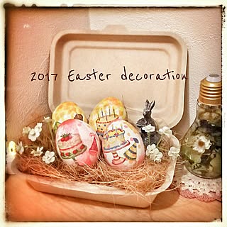 部屋全体/デコパージュ/イースターエッグ/プチプラ/ハーバリウム...などのインテリア実例 - 2017-03-09 21:07:15