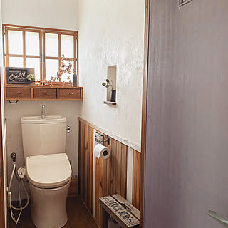 漆喰壁DIY/トイレDIY/木工/収納DIY /100均...などのインテリア実例 - 2020-06-08 11:36:30