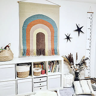 おもちゃ収納/OYOY/子供部屋/レインボー/タペストリー...などのインテリア実例 - 2020-02-24 19:09:53