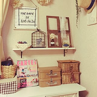部屋全体/雑誌掲載ありがとうございました/ダイソー/ドライフラワー/窓枠 DIY/ペーパーナプキンリース...などのインテリア実例 - 2015-06-26 18:13:41
