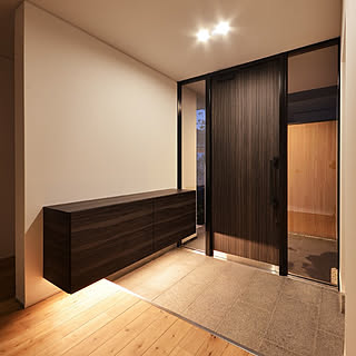 ガラス張りの玄関ドアのインテリア実例 Roomclip ルームクリップ