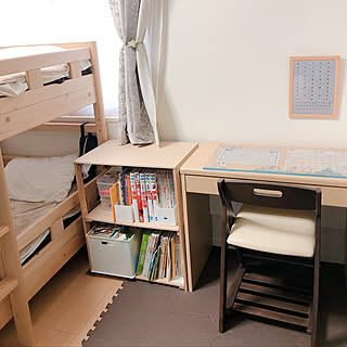 二段ベットで子供部屋を仕切るのインテリア実例 Roomclip ルームクリップ