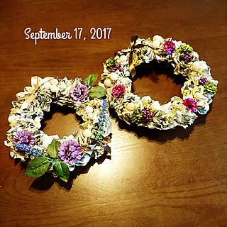 机/DAISO&セリア&雑貨/ペパナプリース/ナチュラル/フェイクフラワー...などのインテリア実例 - 2017-09-18 01:30:12