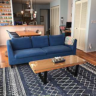 リビング/ラグ/リビングダイニング/ファイヤーキング/無垢床...などのインテリア実例 - 2019-09-23 21:47:29