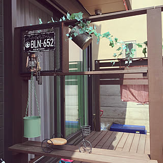 玄関/入り口/LEDランタン/ニトリ/ウッドデッキDIY /ウッドデッキ...などのインテリア実例 - 2018-06-19 12:48:40