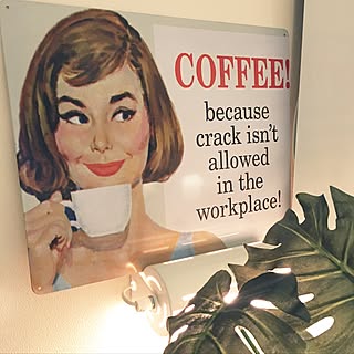 壁/天井/大好き雑貨/看板風プレート/可愛いプレート見つけたよ❤️/カフェ風...などのインテリア実例 - 2016-06-06 22:39:58