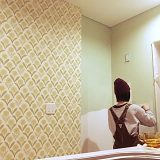 キッチン 花柄壁紙のインテリア実例 Roomclip ルームクリップ