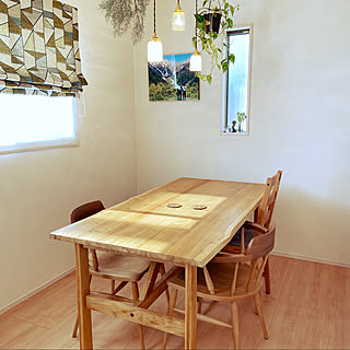 ペンダントライト/シェードカーテン/unico ダイニングテーブル/観葉植物/リビング...などのインテリア実例 - 2020-01-20 10:56:56