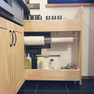 キッチン/収納アイデア/こどもと暮らす/コラボハウス/目指せ渋カッコいい!...などのインテリア実例 - 2017-06-20 18:44:13