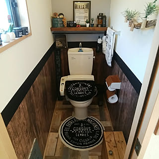 バス/トイレ/ステンシル/mt CASA/男前インテリア/はがせる壁紙...などのインテリア実例 - 2018-10-13 11:34:57