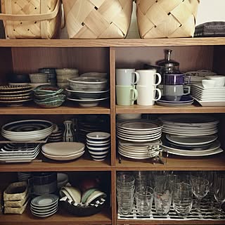キッチン/母作陶器/和食器も好き/民藝/食器棚のインテリア実例 - 2015-04-04 20:32:56