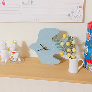 ムーミンフィギュア/トリさんモチーフ好き/テーブルクロック/ナチュラルキッチン/新商品買ったよ！...などのインテリア実例 - 2020-01-24 09:28:13