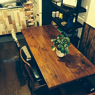 キッチン/ジャーナルスタンダードファニチャー/観葉植物/6人は座れますが、僕はひとりです/今日はコラム。エッセイ?のインテリア実例 - 2014-11-26 00:36:52