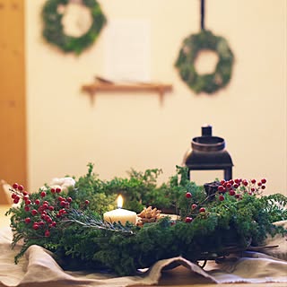 机/クリスマスリース/リース/アドベントキャンドル/クリスマス...などのインテリア実例 - 2016-12-08 18:21:03