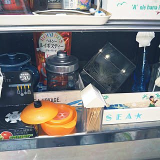 キッチン/コメント、マメに出来ずにゴメンナサイ!/セリア/ハワイアン雑貨風/オシャレ雑貨も好き...などのインテリア実例 - 2017-08-22 19:28:11