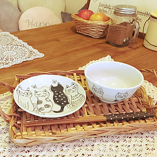 猫柄のお皿のインテリア実例 ｜ RoomClip（ルームクリップ）