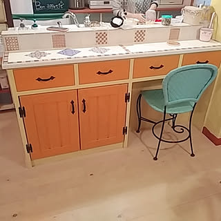 キッチン/キッチンカウンターDIY/キッチンカウンターの棚/キッチンカウンター下/カフェ風...などのインテリア実例 - 2020-01-20 16:01:57