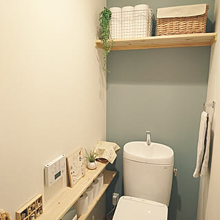 リリカラ壁紙 Totoトイレのおしゃれなアレンジ 飾り方のインテリア実例 Roomclip ルームクリップ