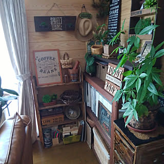 棚/暑いですね(*゚∀゚)=3 ふうっ/DIY棚/仕事休み中!/ほっこり*...などのインテリア実例 - 2018-07-13 17:06:13