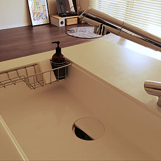 スポンジ置き場/無印良品/ブラインド ホワイト/キッチンのインテリア実例 - 2020-01-21 11:32:43