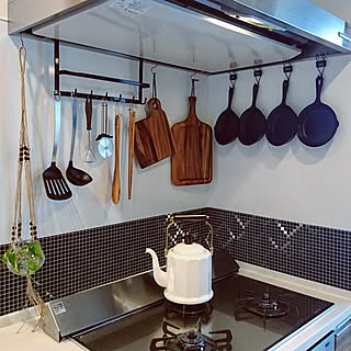 キッチン/212kitchenstore/収納アイデア/観葉植物/男前もナチュラルも好き...などのインテリア実例 - 2017-03-10 22:55:28